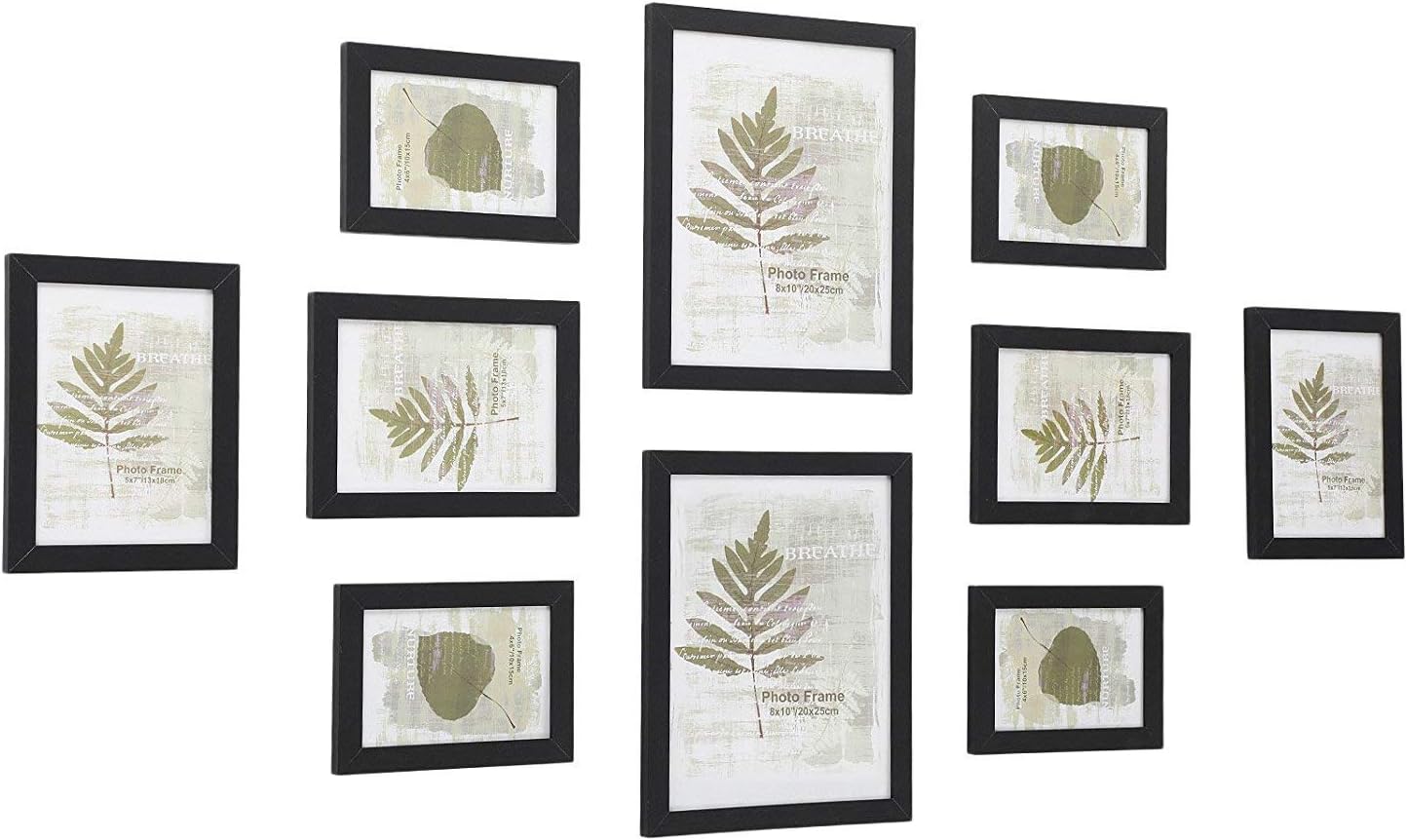 SONGMICS Collage Picture Frames, Set of 10 Photo Frames, Collage Frames