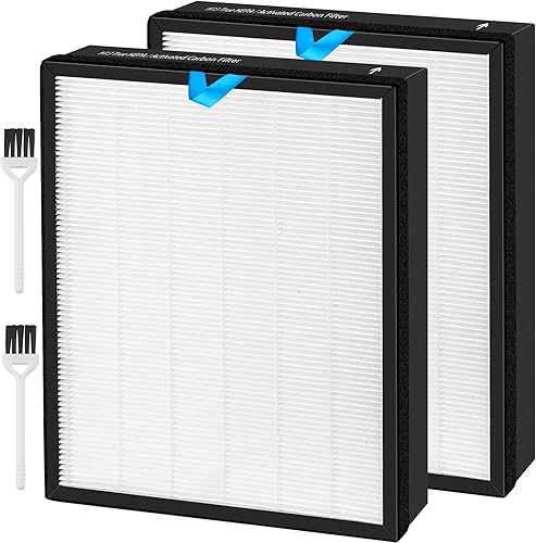Vital - Filtro de repuesto HEPA de 100 s compatible con LEVOIT Vital 100S Air Pur-ifier 3 en 1 True HEPA de carbón activado de alta eficiencia,