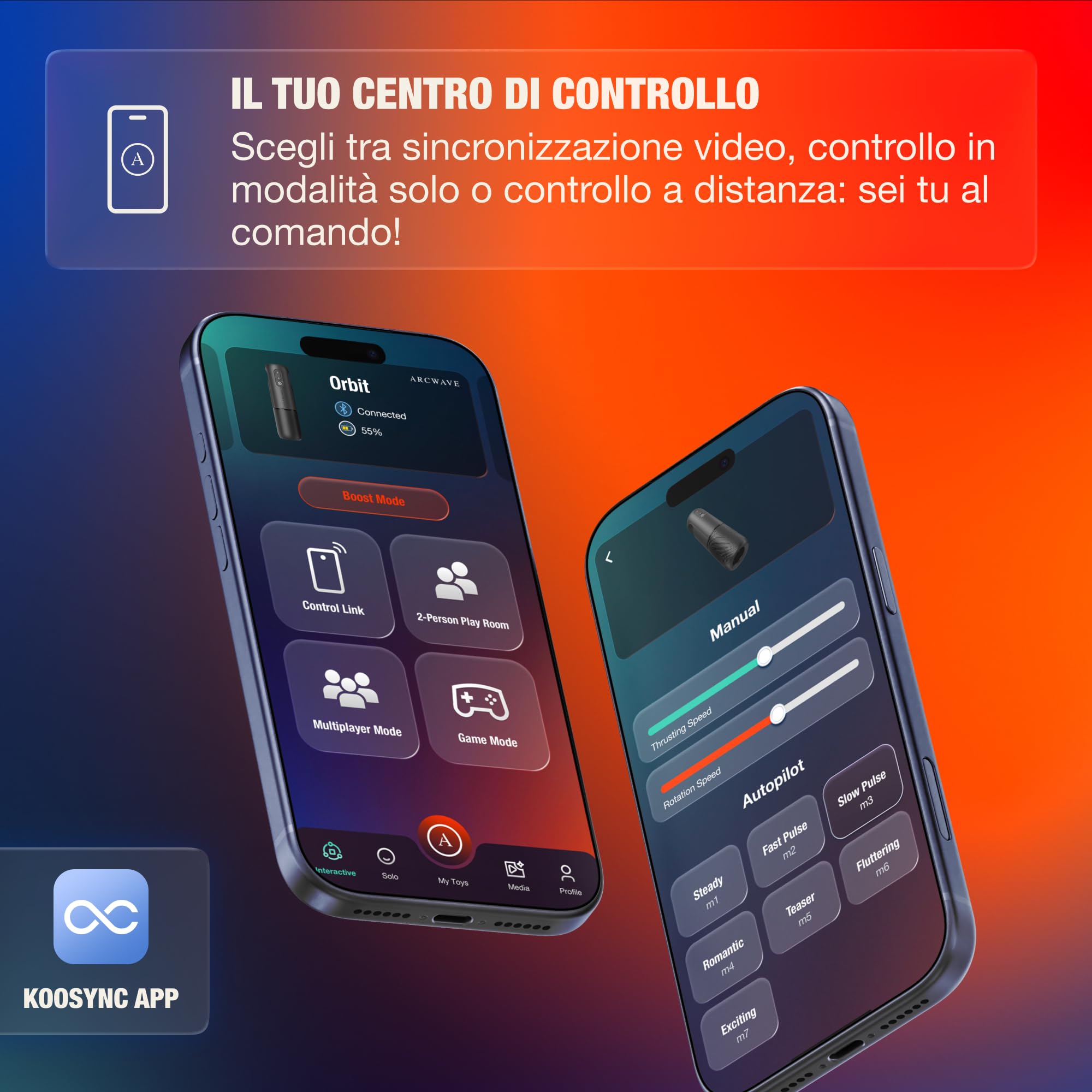Arcwave Orbit Masturbatore Rotante per Uomo | Rotazione a 360 Gradi | Pocket Pussy Maschile | Stroker per Pene con Controllo tramite App | Sleeve Morbida in Silicone | Sex Toy Ricaricabile | Custodia