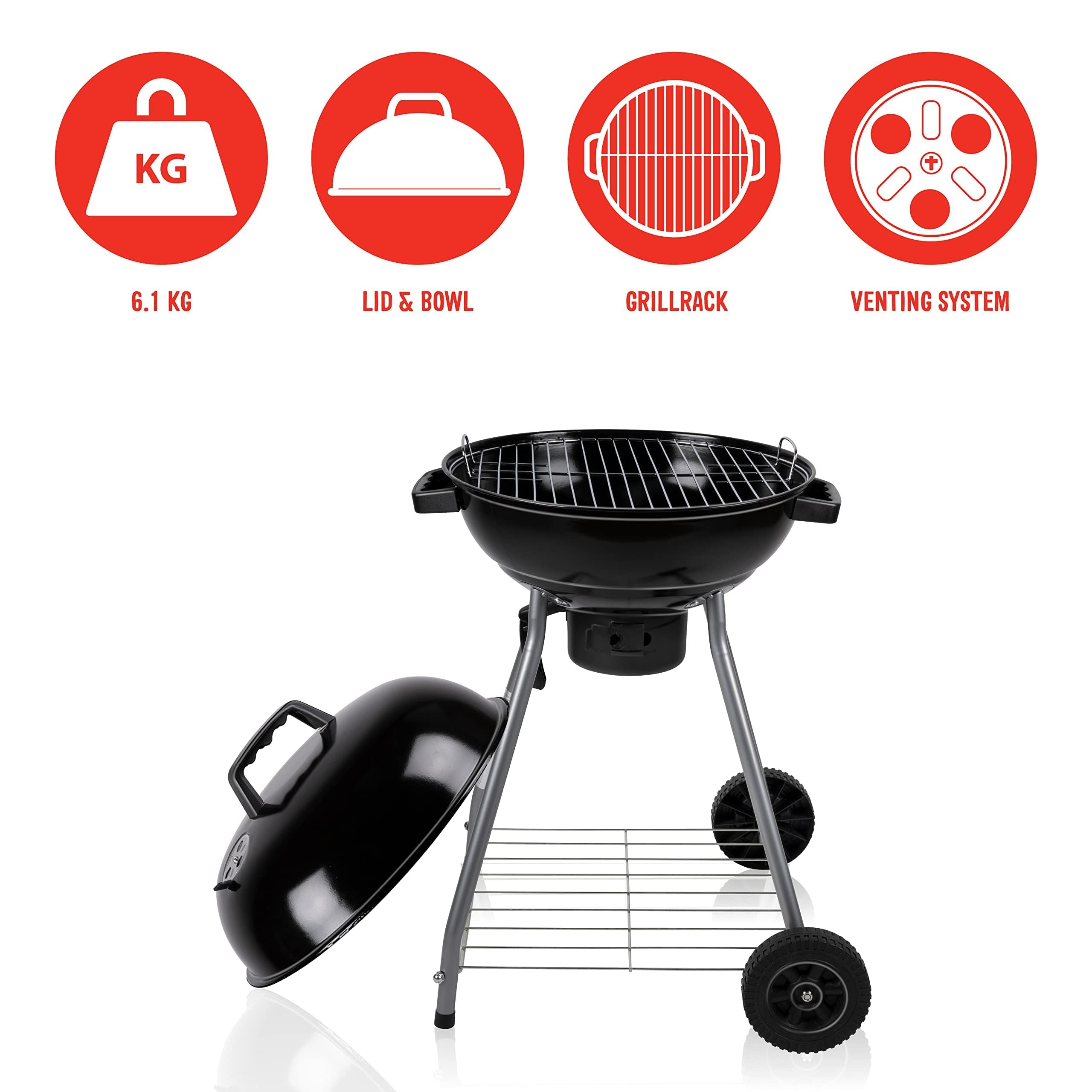 BBQ Collection grill kulisty – BBQ – grill z pokrywką – Ø 45 cm – węgiel drzewny