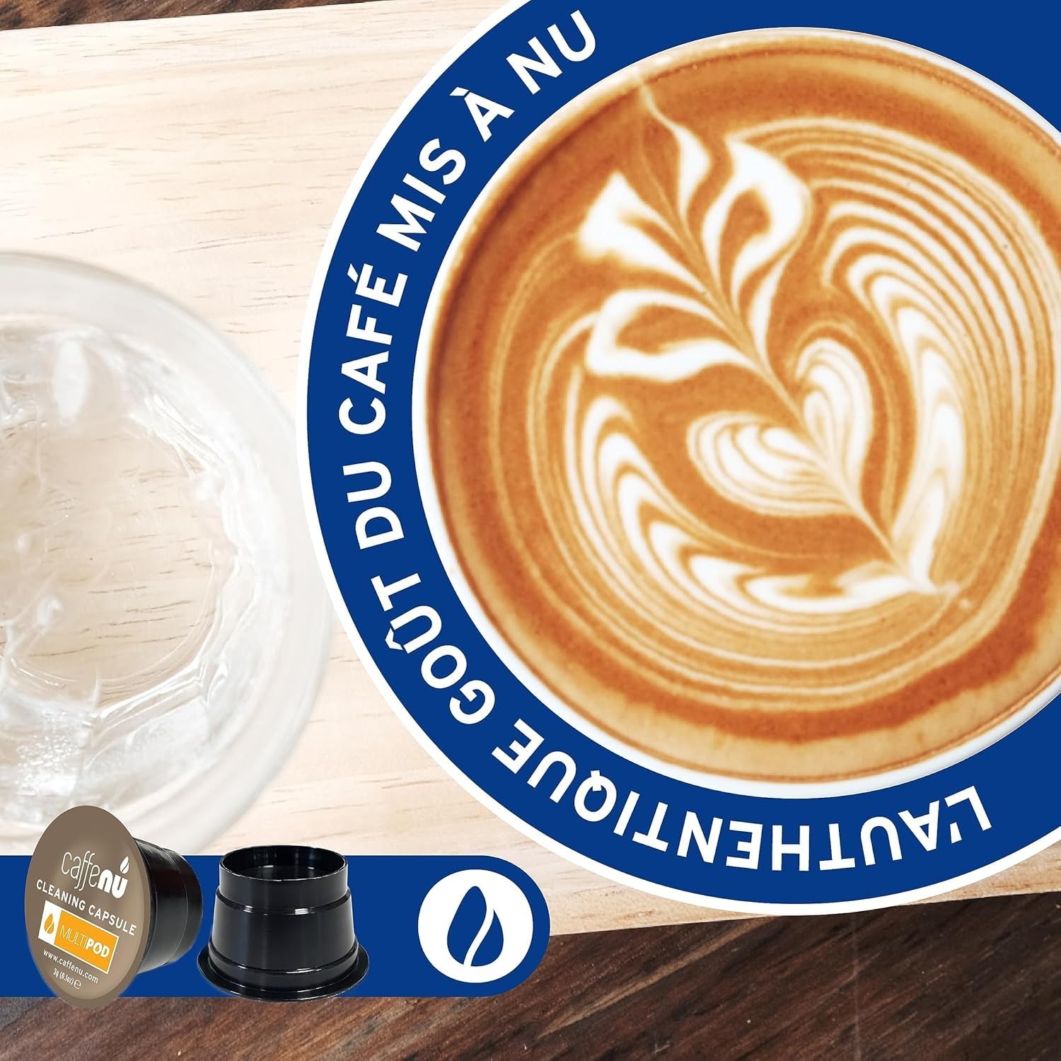 Caffenu Capsules de nettoyage Multipod - Nettoyeur de machine à café pour café frais - Capsules de nettoyage pour w/Tchibo, Cafissimo, Caffitaly, K-fee, Tealounge, Verismo & Expressi