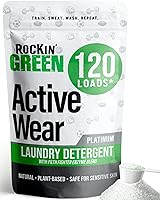 Vista 1 de Rockin' Green Detergente para ropa sucia, a base de plantas, detergente en polvo natural para ropa, vegano y biodegradable, seguro para pieles