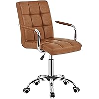 Yaheetech Sedia Ufficio Scrivania con Rotelle Girevole in Ecopelle per Computer Altezza