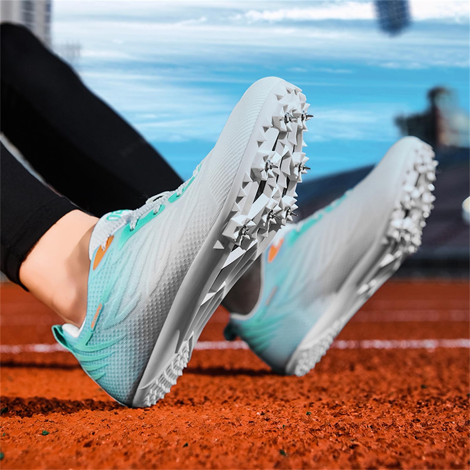 Zapatillas De Atletismo Hombres Mujeres Zapatillas De Atletismo para Carreras De Pista Y Campo Zapatillas Deportivas con Clavos para Niños Y Niñas