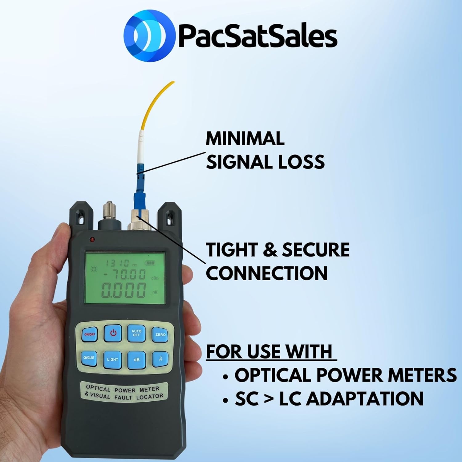 SC to LC Adapter - 5 Pack - LC to SC Adapter for Converting a 1.25mm Female Fiber Optic Cable to 2.5mm Male SCUPC Fiber Optical Power Meter, VFL, Fiber Test Meter or Bulkhead Port