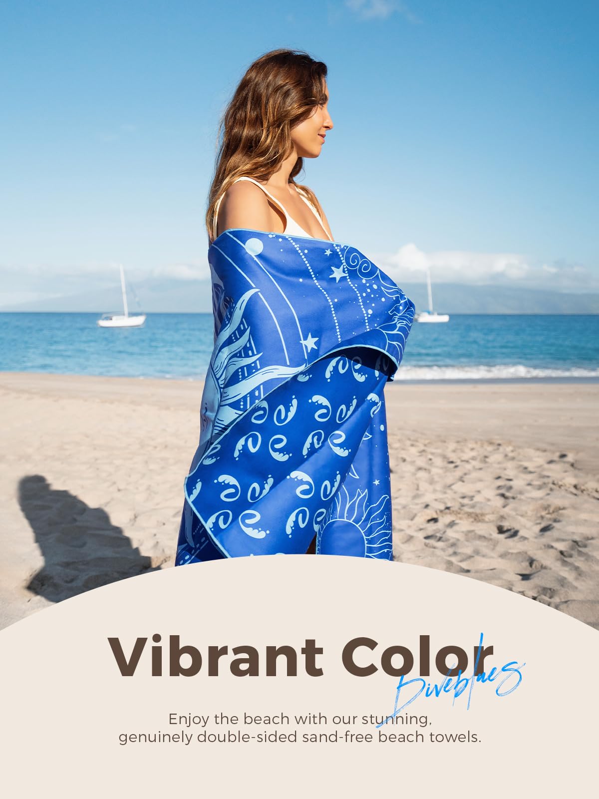 Diveblues Telo Mare Microfibra, Telo Mare Grande 178x80cm Uomo e Donna, Asciugatura Rapida, Super Assorbente, Compatto e Leggero, Asciugamano da Spiaggia Bagno, Essenziale in Spiaggia