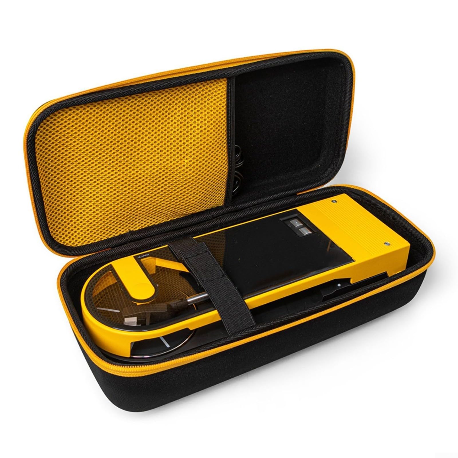 Étui de voyage compatible avec Audio-Technica AT-SB727 Platine vinyle portable Sound Burger avec sac de transport uniquement avec poignée et bandoulière Noir