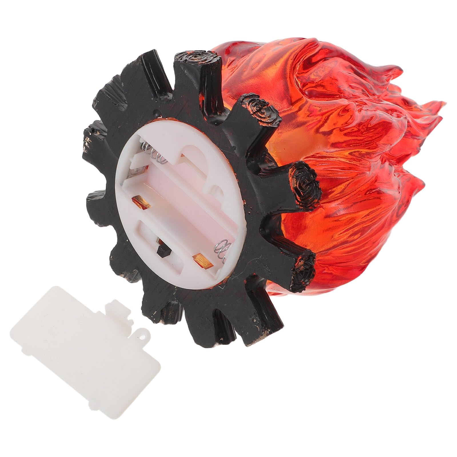Amosfun Lámpara LED de Llama Simulada Roja sin Cable para Mesa Navideña