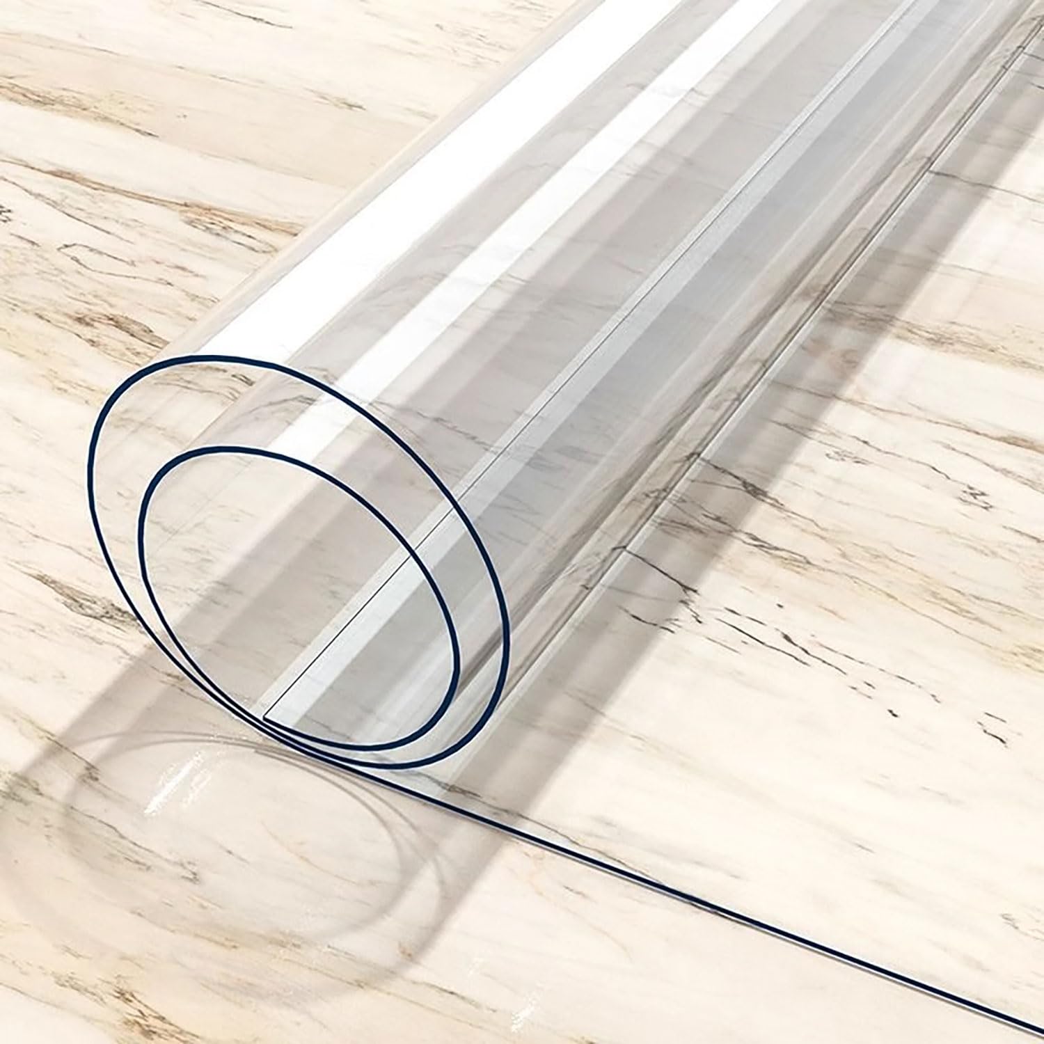 QBYRSSS 1mm Thick Clear PVC TableclothWaterproof HeatResistant & Durable Table Protector31.5x62.99in/80x160cm Plastic Cover for Kitchen Dining Room & Living SpacesDustproof Surface