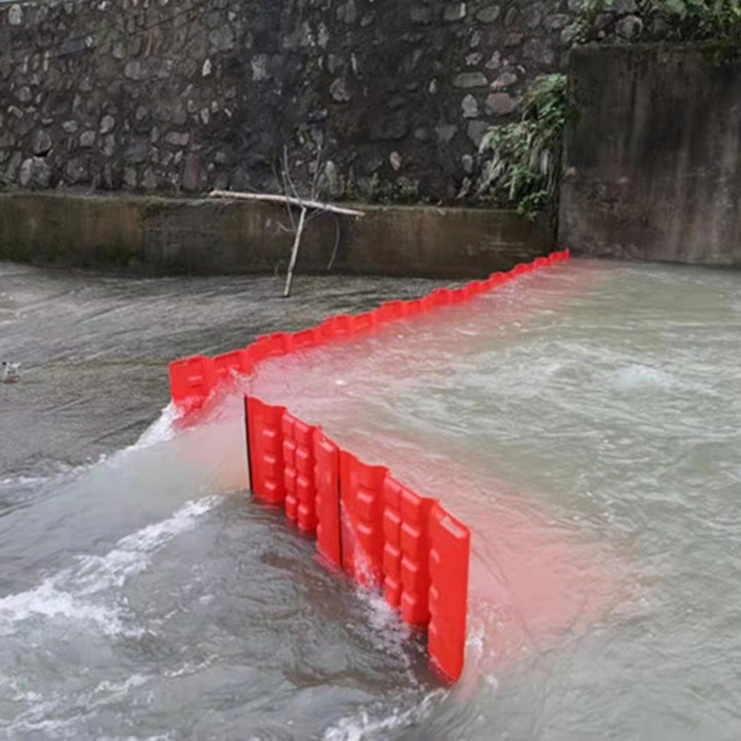 Lot de 2 déflecteurs d'eau en plastique pour entrées et sorties de métro, mur d'urgence en forme de L, prévention efficace de l'eau