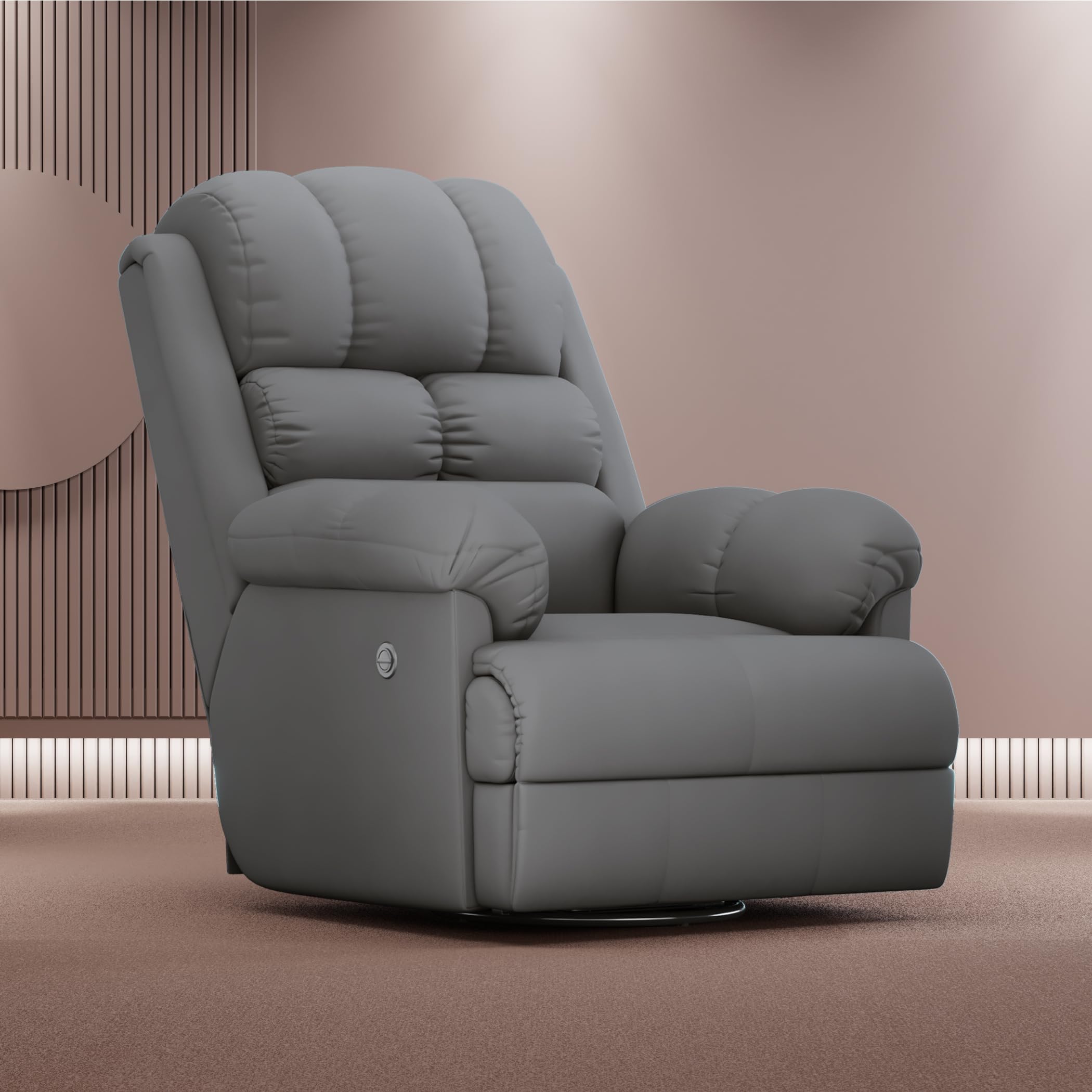 The Sleep Company Luxe Motorised RRR Recliner |Patented SmartGRID Technology| Motorised Single Recliner Sofa with Revolving Mechanism | Rocking Sofa | Unique Lumbar Design | Premium Upholstery | Grey (B0CN1GQ6MB) Amazon Price History, Amazon Price Tracker