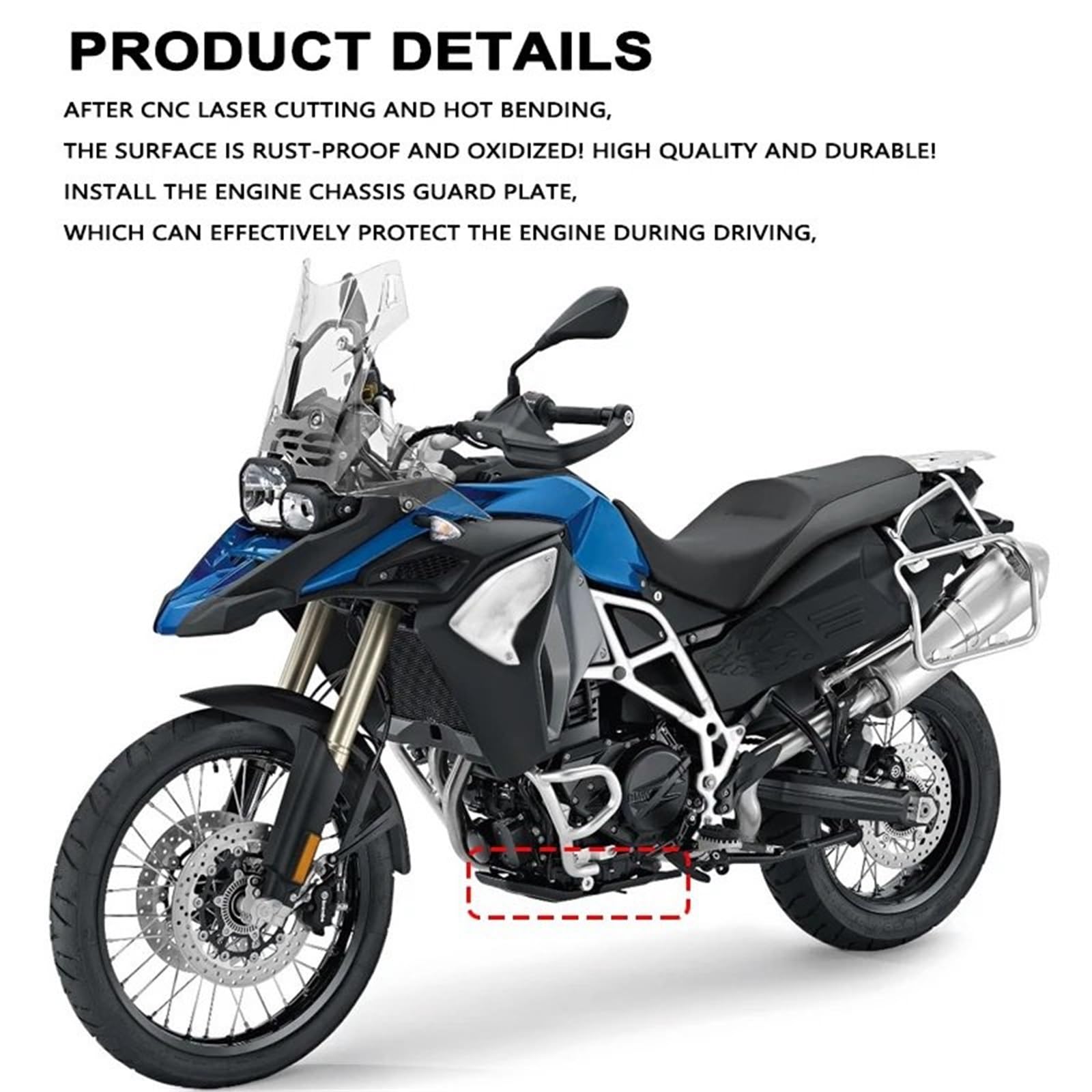 Per Bmw F800GS Avventura F700GS F650GS 2008-2018 Copertura di protezione Web della piastra paramotore inferiore antispruzzo base copertura motore Motociclette protezioni motore