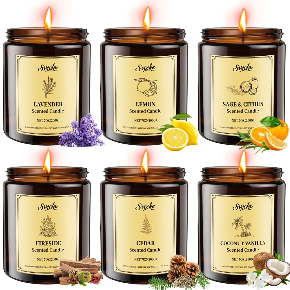 SVECKE 6-Pack Scented Candle Set
