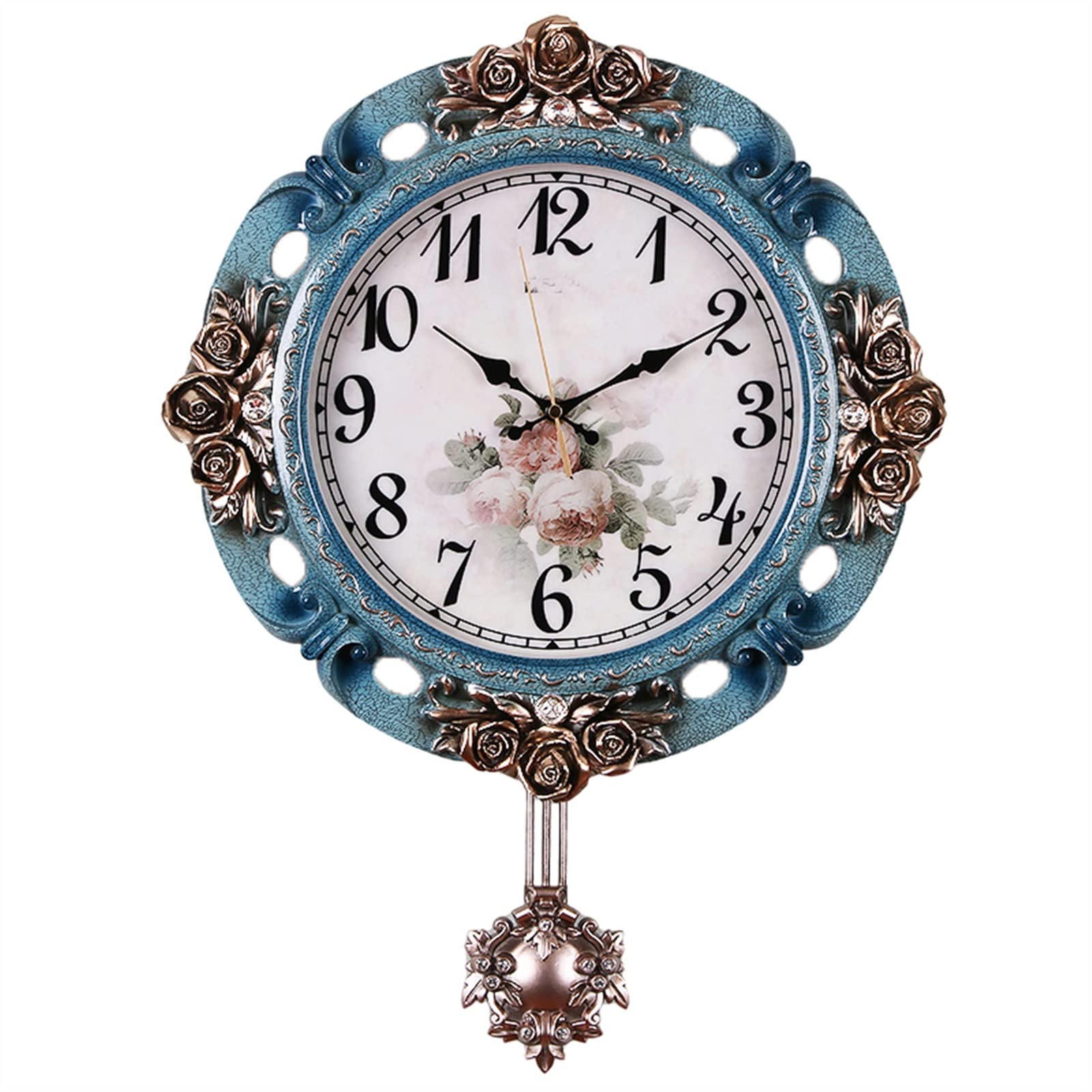 Amazon.com: Quartz Clock Hall Wall Clock Numerals Mute Resin 20
