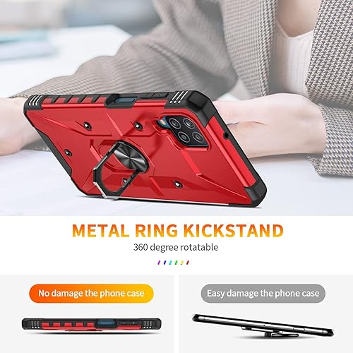 Miniatura 3 de Funda para Samsung Galaxy A13 5G, funda para Galaxy A32 5G, funda de grado militar con soporte de anillo de metal, soporte magnético a prueba de