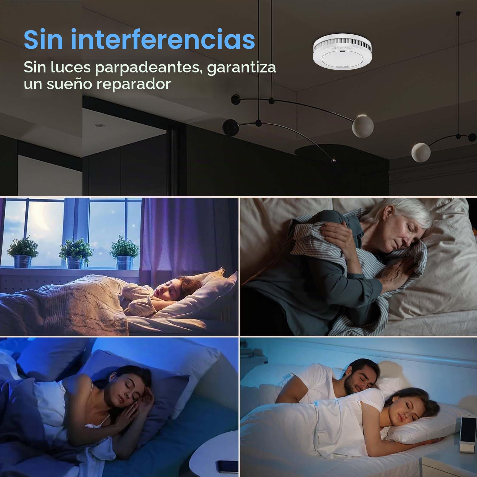 XINDUM Detector de Humo con Soporte magnético, 6 Pieza, 10 años de batería/garantía, Certificado CE, Blanco