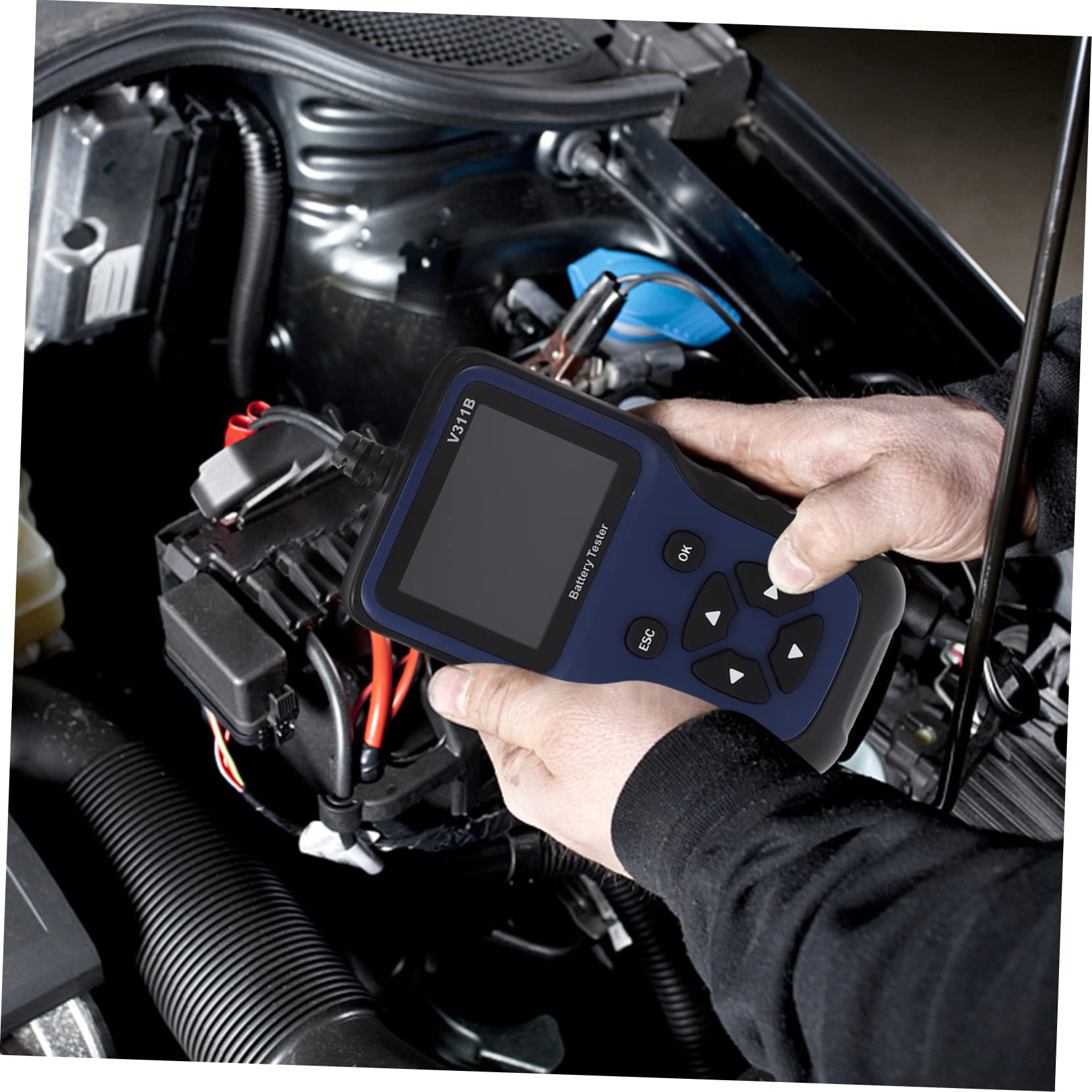 Gatuida Testeur de Batterie Voiture Analyseur Batterie Outil Automobile Compact