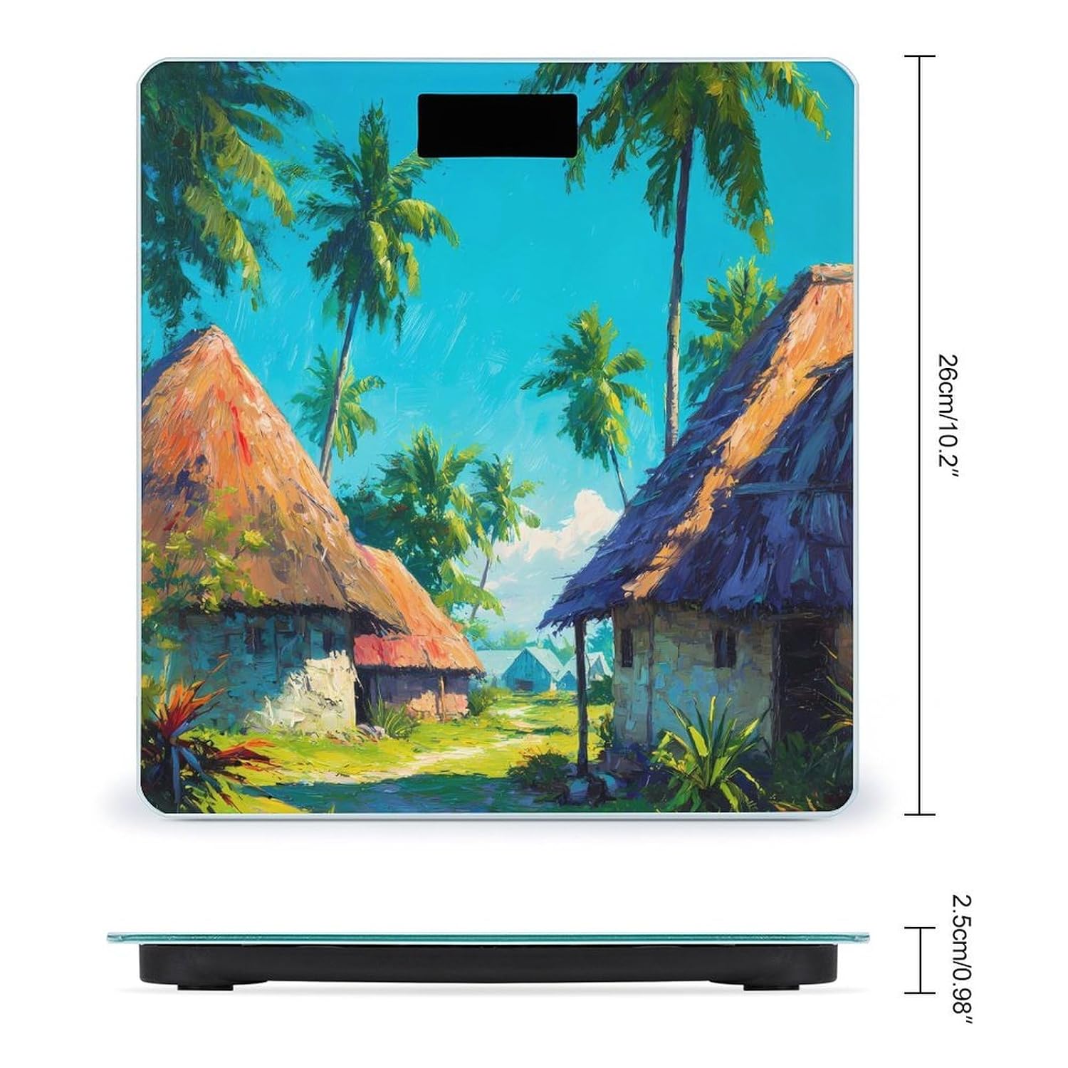 Fiji Fijian Bures Digital Body Weight Scale LCD Backlight Display for Bathroom Gym