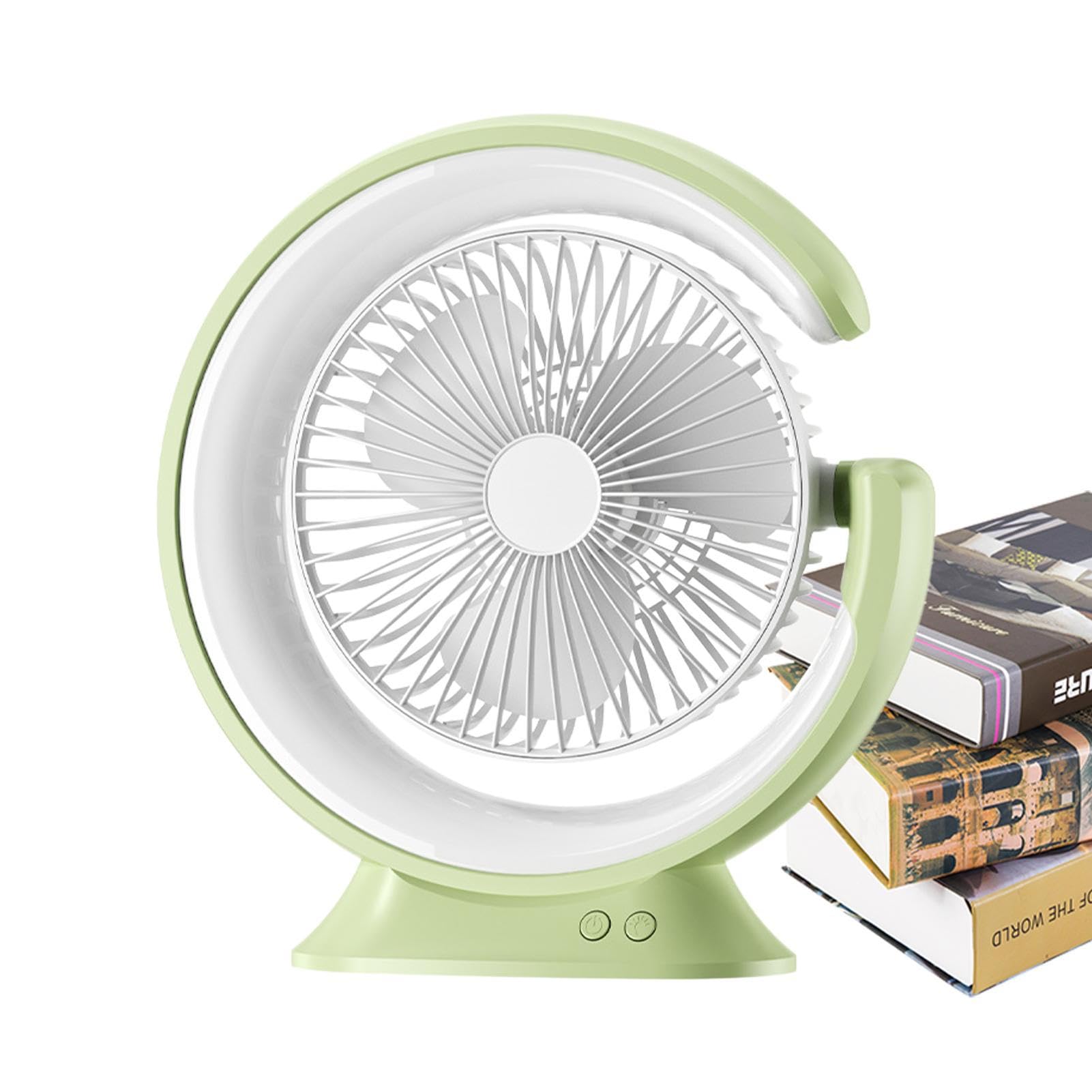 Ventilateur de bureau LED USB rechargeable à 3 vitesses pour l'été