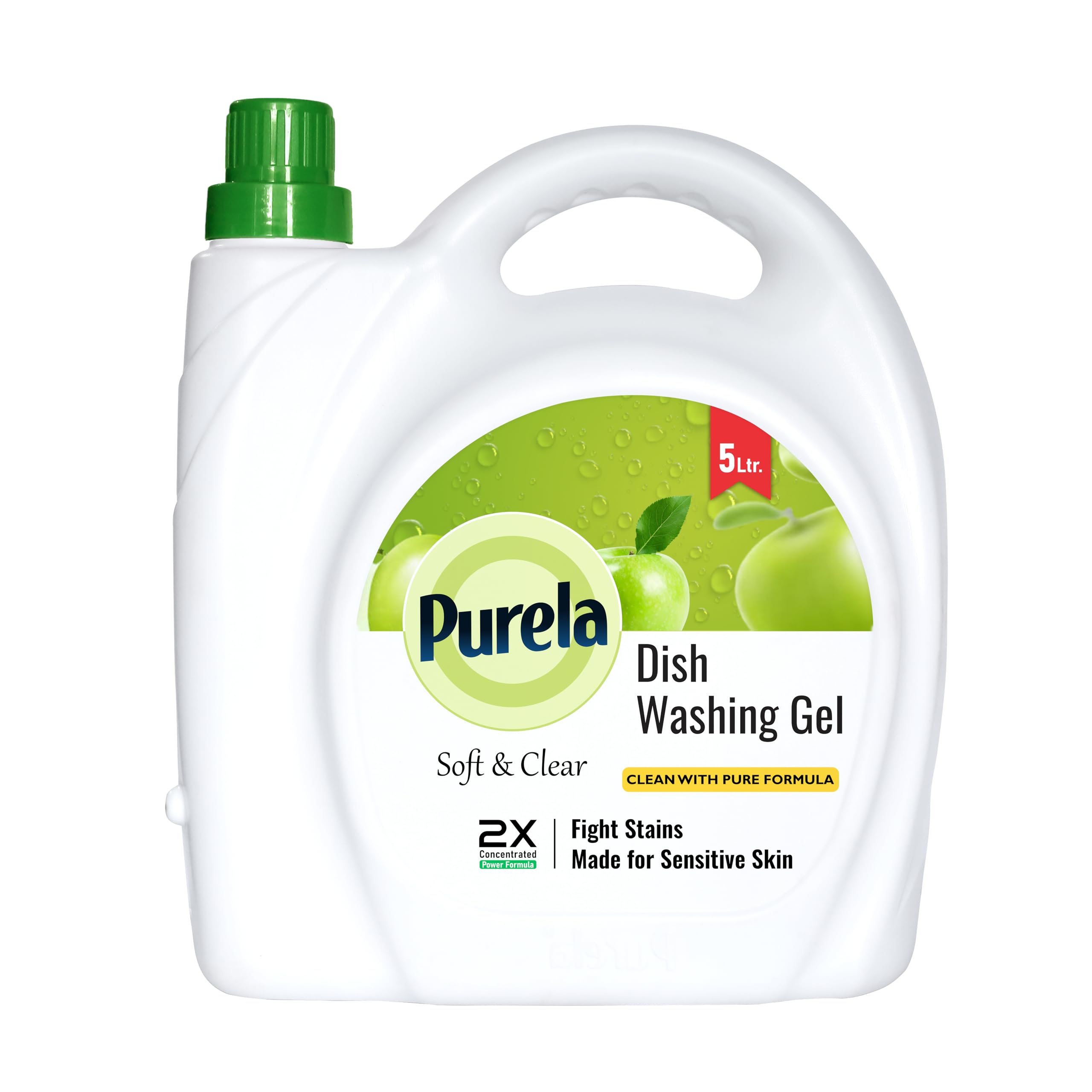 Purela Dishwasher Liquid Gel 5L | Dishwash Gel that Removes Tough Grease, Leaves No Residue, Baby & Pet Utensil Cleaner Liquid 5L (Green Apple)-image-39