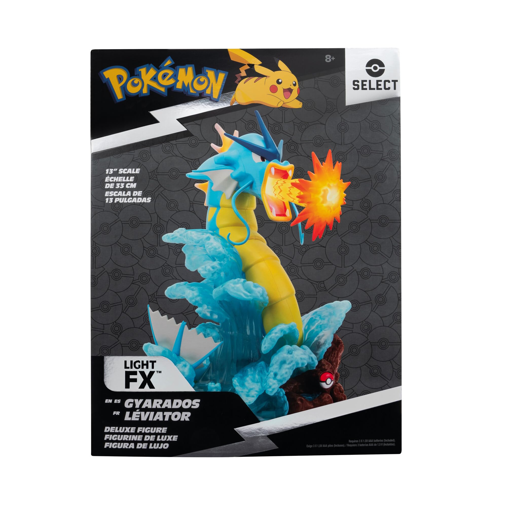 Pokémon Garados PKW3685 - Statua da collezione ufficiale con luce