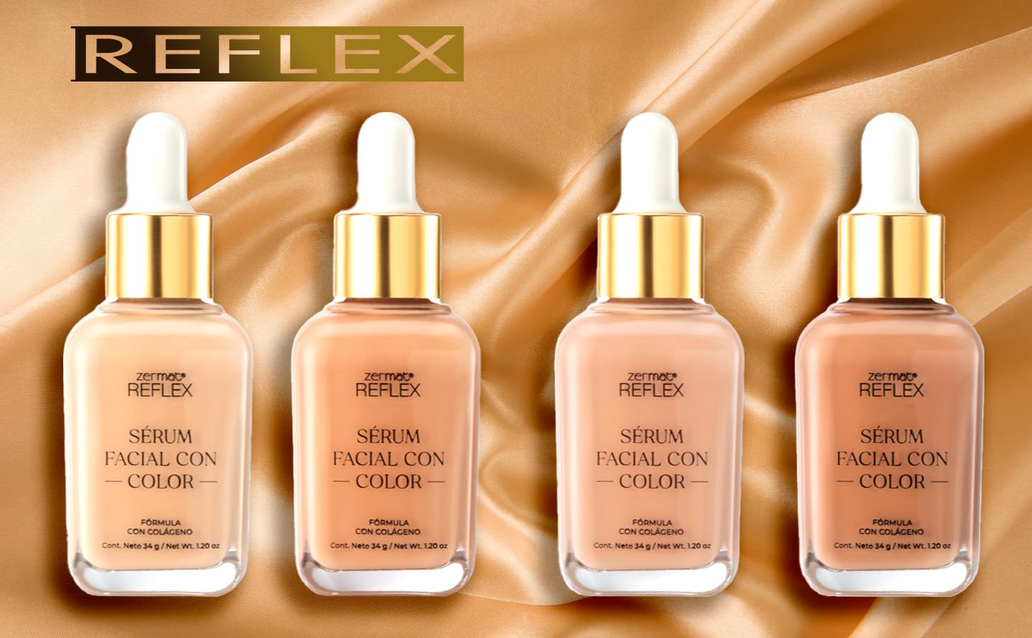 Zermat Eleganzza Reflex, Macadamia Facial Serum with Color, 1.20 Oz.