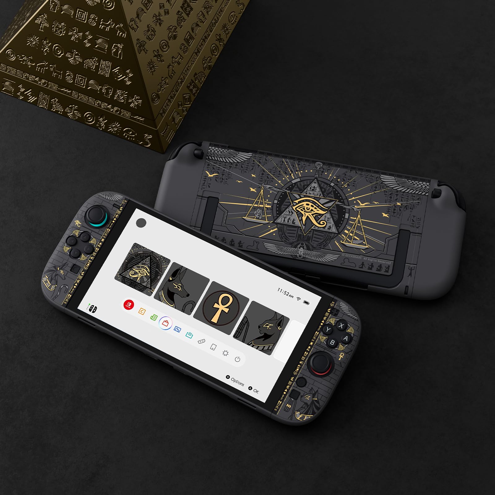 GeekShare Custodia protettiva compatibile con Switch 2, cover rigida in PC sottile agganciabile progettata per console di gioco Switch 2 e controller JC Handle - Mystic Kingdom