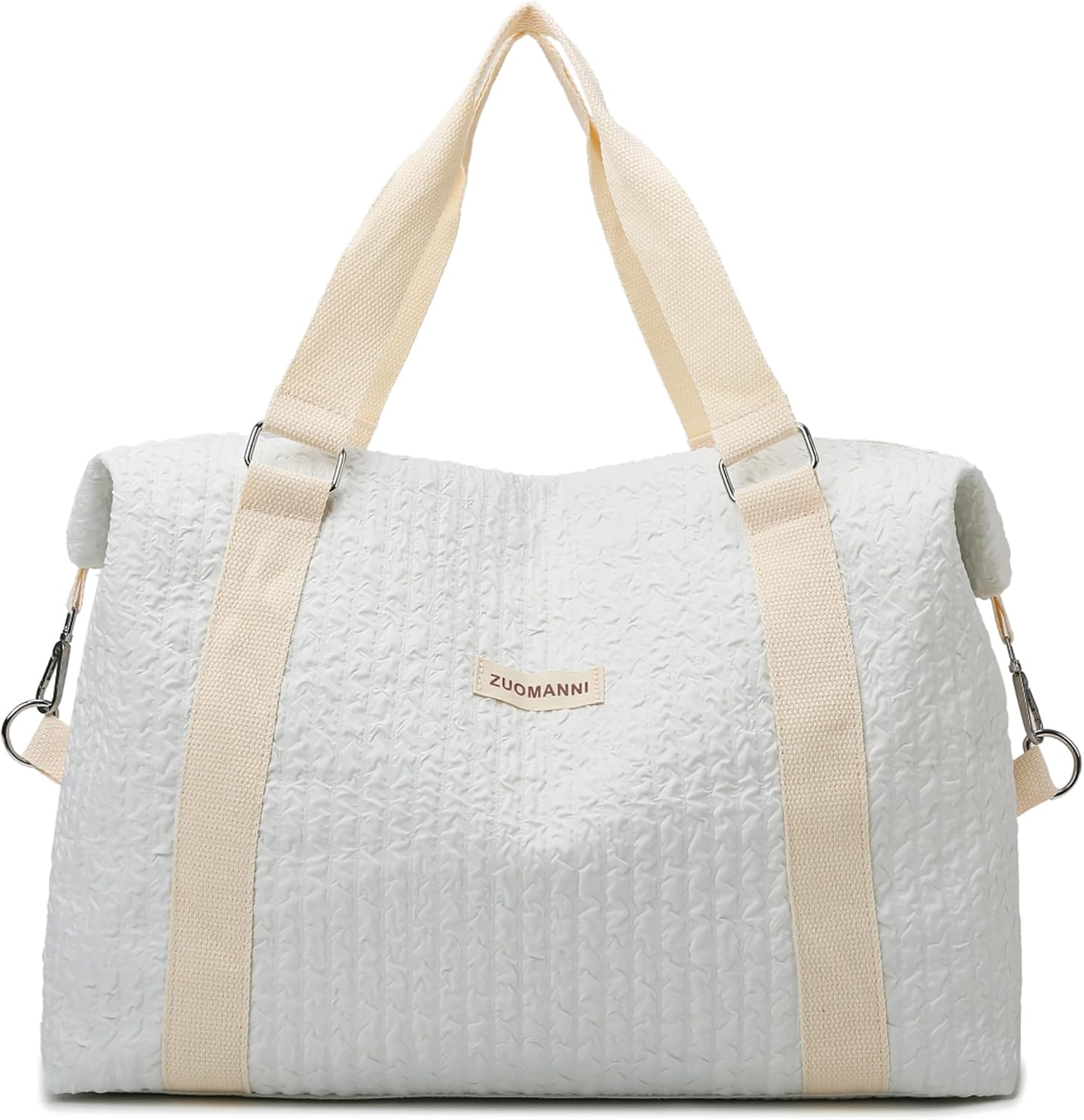 Travel Duffle Bag,Weekender Bags for Women Men,Overnight Carry On Tote Bags,Large Sports Gym Bags Portable Double Layer Wet Pocket Traveling Duffel Tote Bag Grey - Image 2