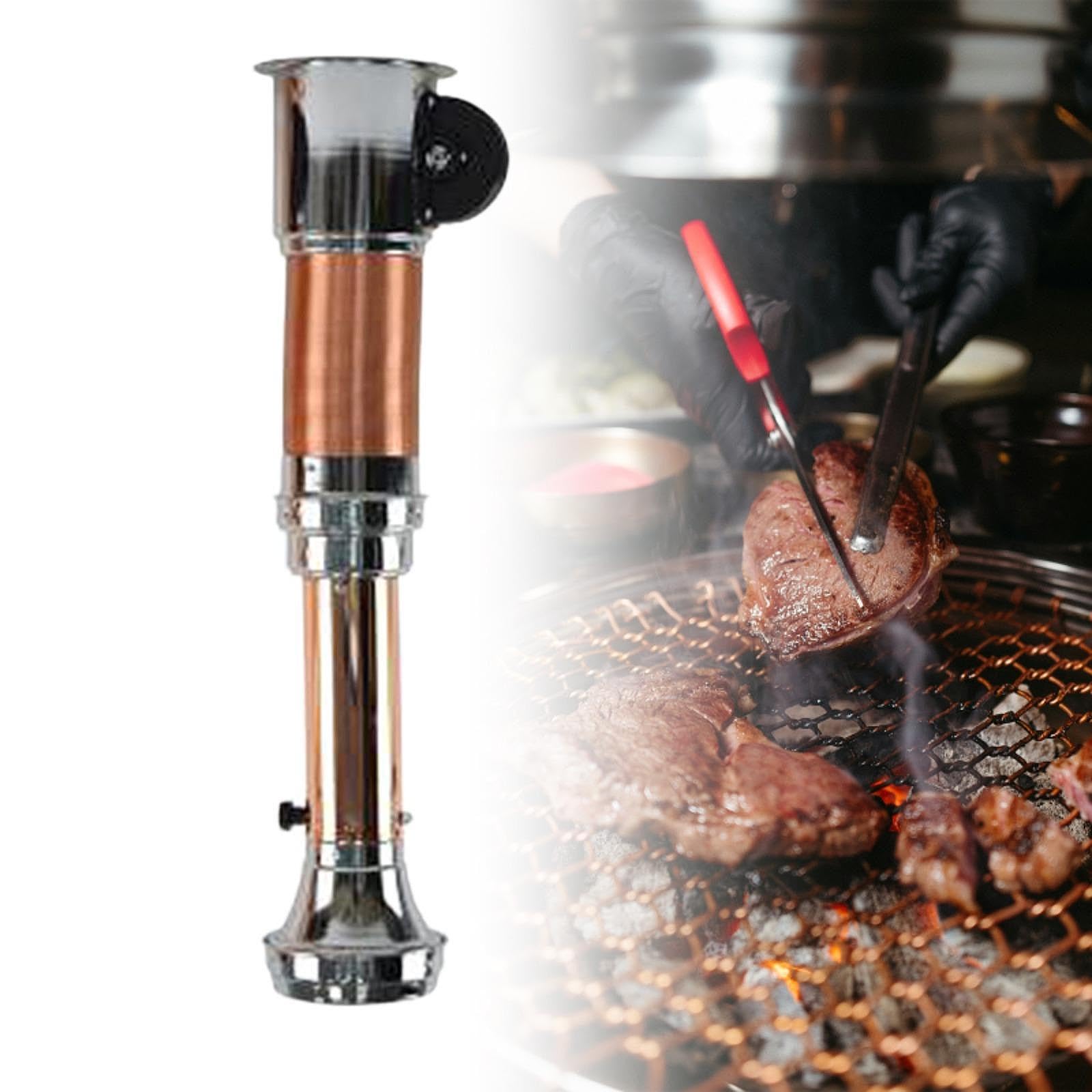 Hotte Télescopique pour Barbecue, Robuste, Silencieuse et Réglable, avec Conduit D'évacuation Droit, Idéale pour Les Buffets Domestiques
