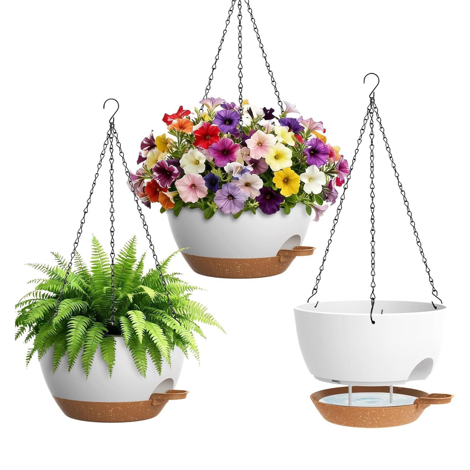 Pots de fleurs à suspendre auto-arrosage intérieur extérieur