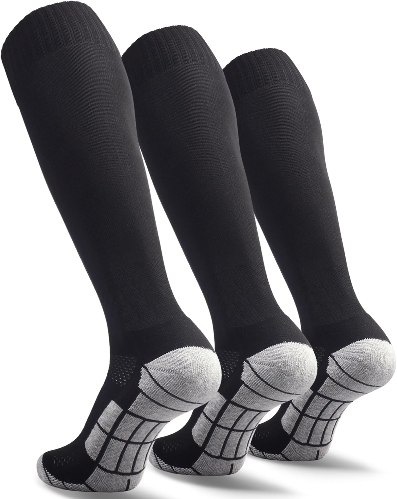 Soccer Socks (1/3/5 pairs) Team Sport Knee High Socks for Adult Youth Kids