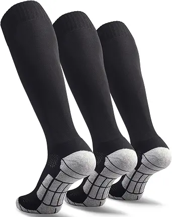  Soccer Socks (1/3/5 pairs) Team Sport Knee High Socks for Adult Youth Kids
