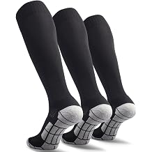 CWVLC Soccer Socks 1/3/5 أزواج Team Sport Knee High Socks for Adult Youth Kids