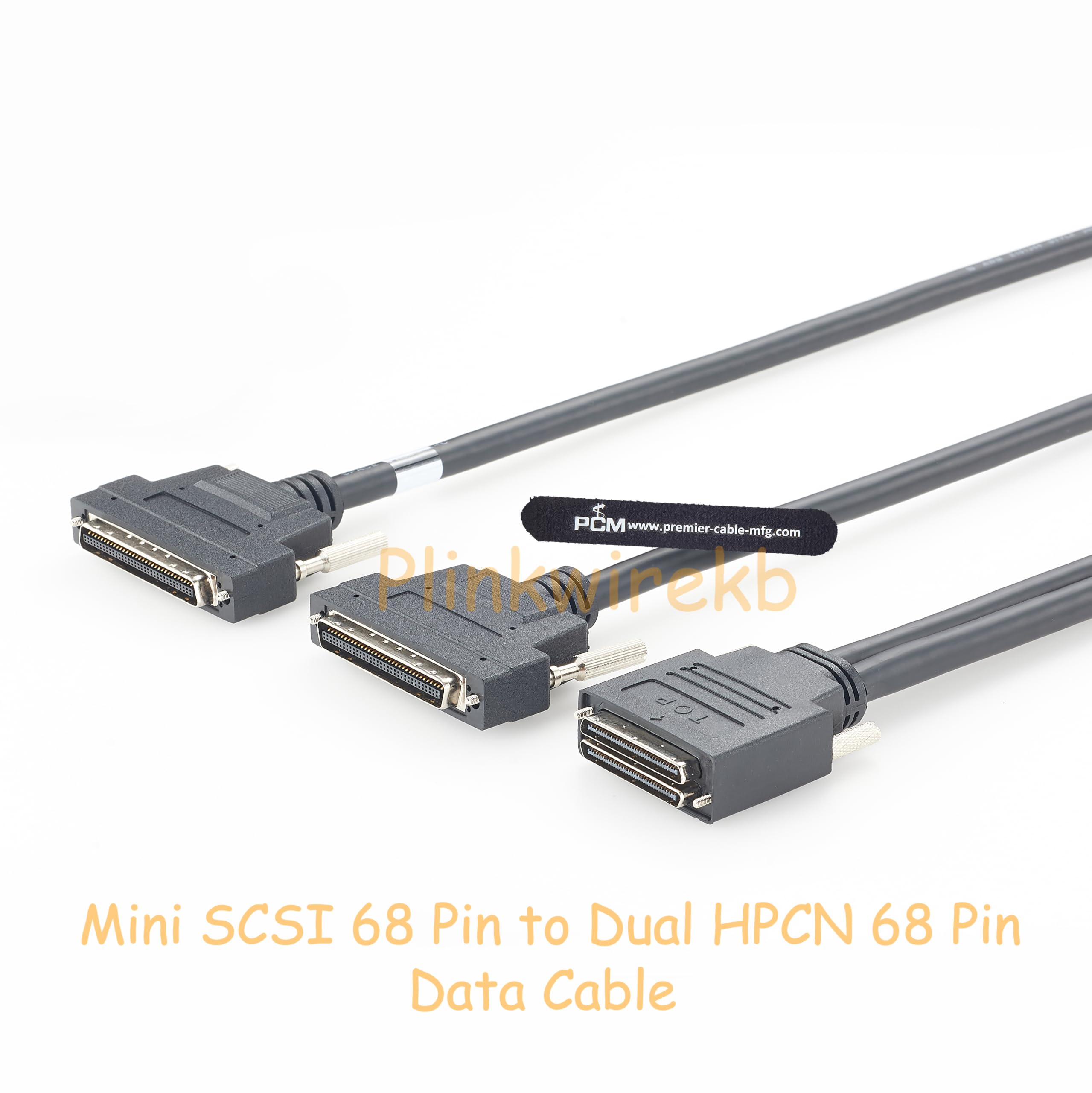 Câble mini SCSI 2S 68 broches 1,5 m mâle vers 2 x HPCN 68 broches mâle SCSI câble de données blindé UL20276 30AWG 34P pour ordinateurs industriels, appareils de stockage et systèmes de