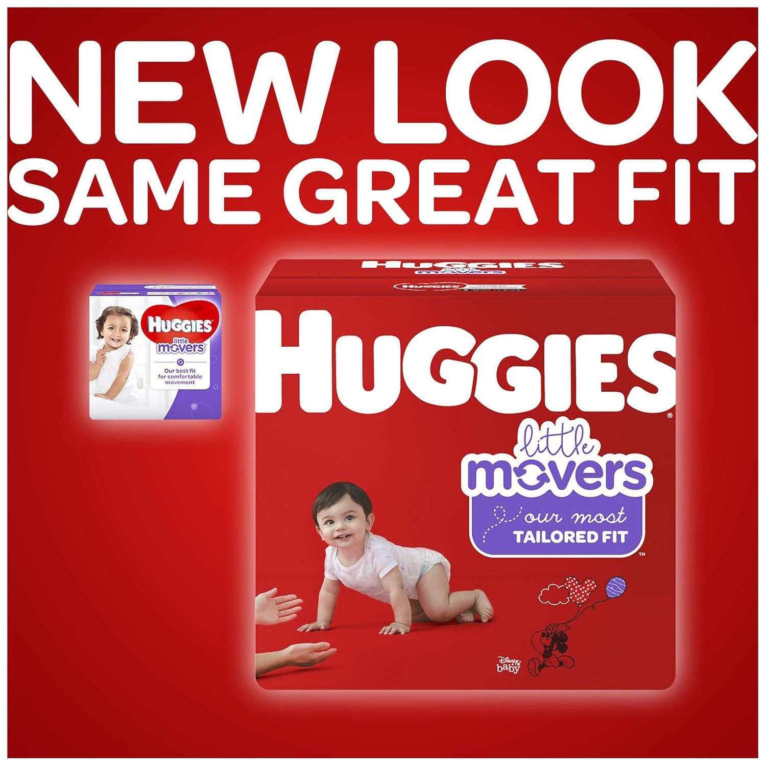 HUGGIES Little Movers Diapers, Size 6, 74 Count (Packaging May Vary)