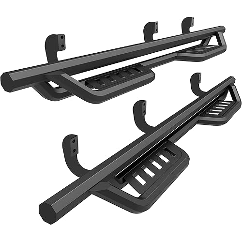 TAC Gen5 Running Boards Compatible with 2005-2026 Nissan Frontier Crew Cab| 4" Drop Side Steps Nerf Bars | Pickup Truck Off-Road Exterior Accessories | Fine Texture Black (2pcs)