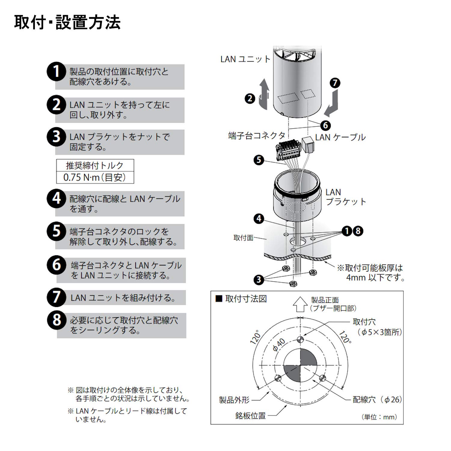 Amazon | パトライト/PATLITE 積層情報表示灯 LA6-5DTNWB-POE Φ60 5段
