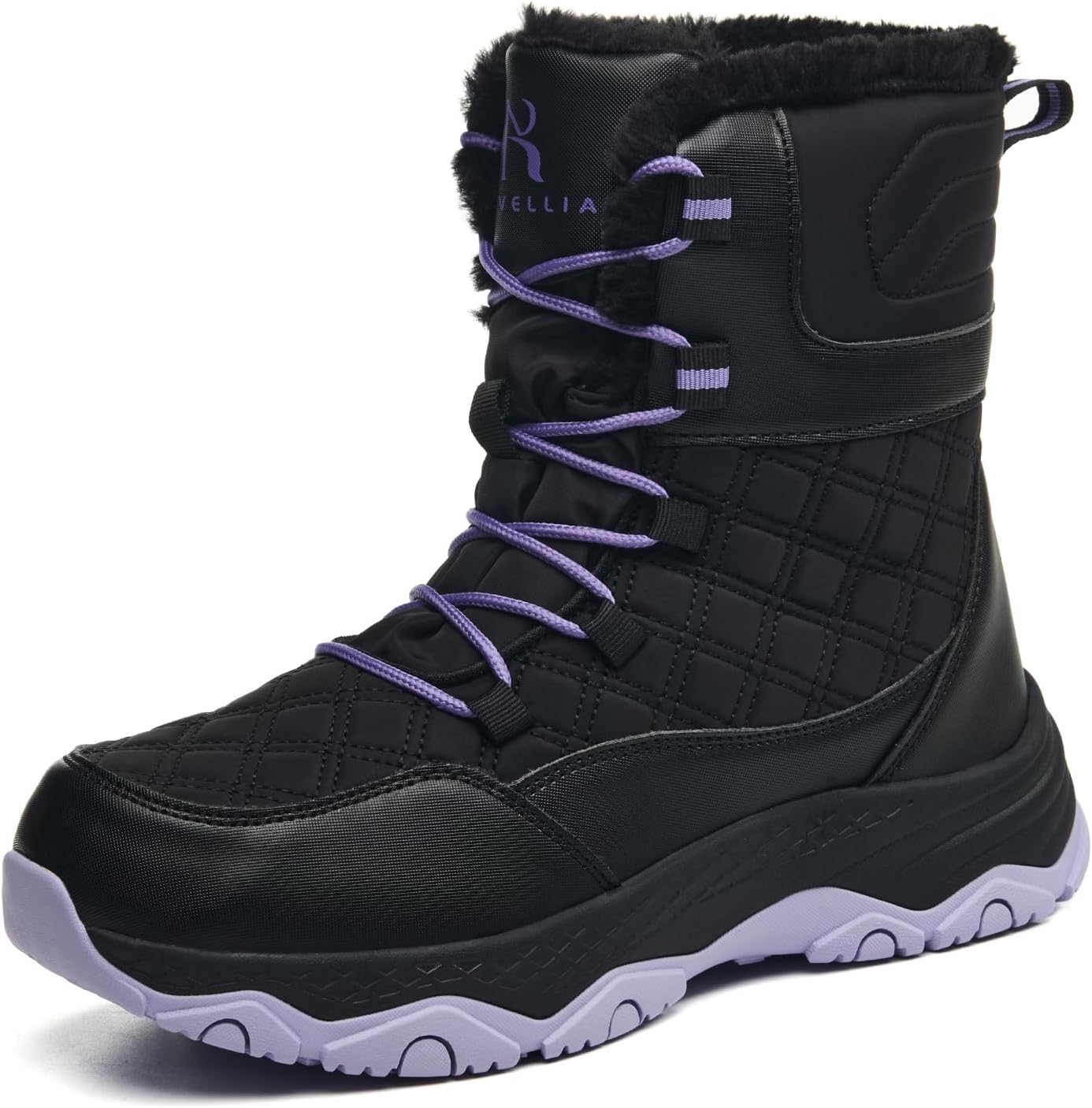 Snow Boots for Women Waterproof Mid-Calf Booties Winter Hiking Boot Durable Warm Winter Outdoor Footwear Fur Lined Boot Non-Slip Climbing Shoes