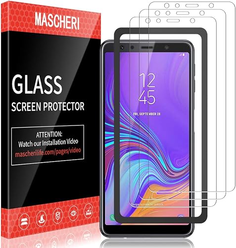 MASCHERI Pellicola Protettiva per Samsung Galaxy 2018 Pezzi  Schermo Protettivo   Telaio Posizionamento  Vetro Temperato Schermo Protettivo per Samsung Galaxy 2018 Trasparente
