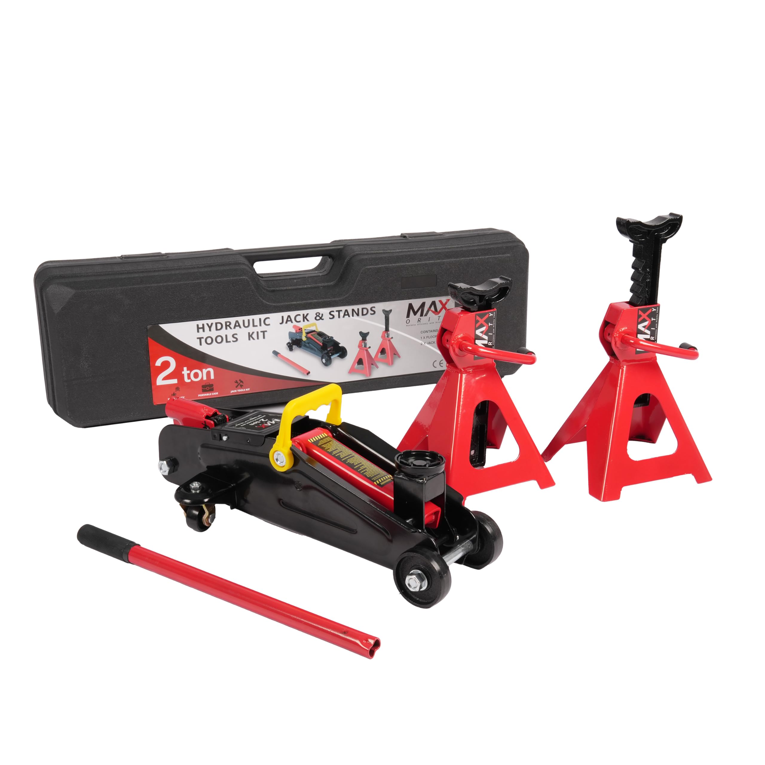 Maxority 2-Ton Low Profile Trolley Jack Combo