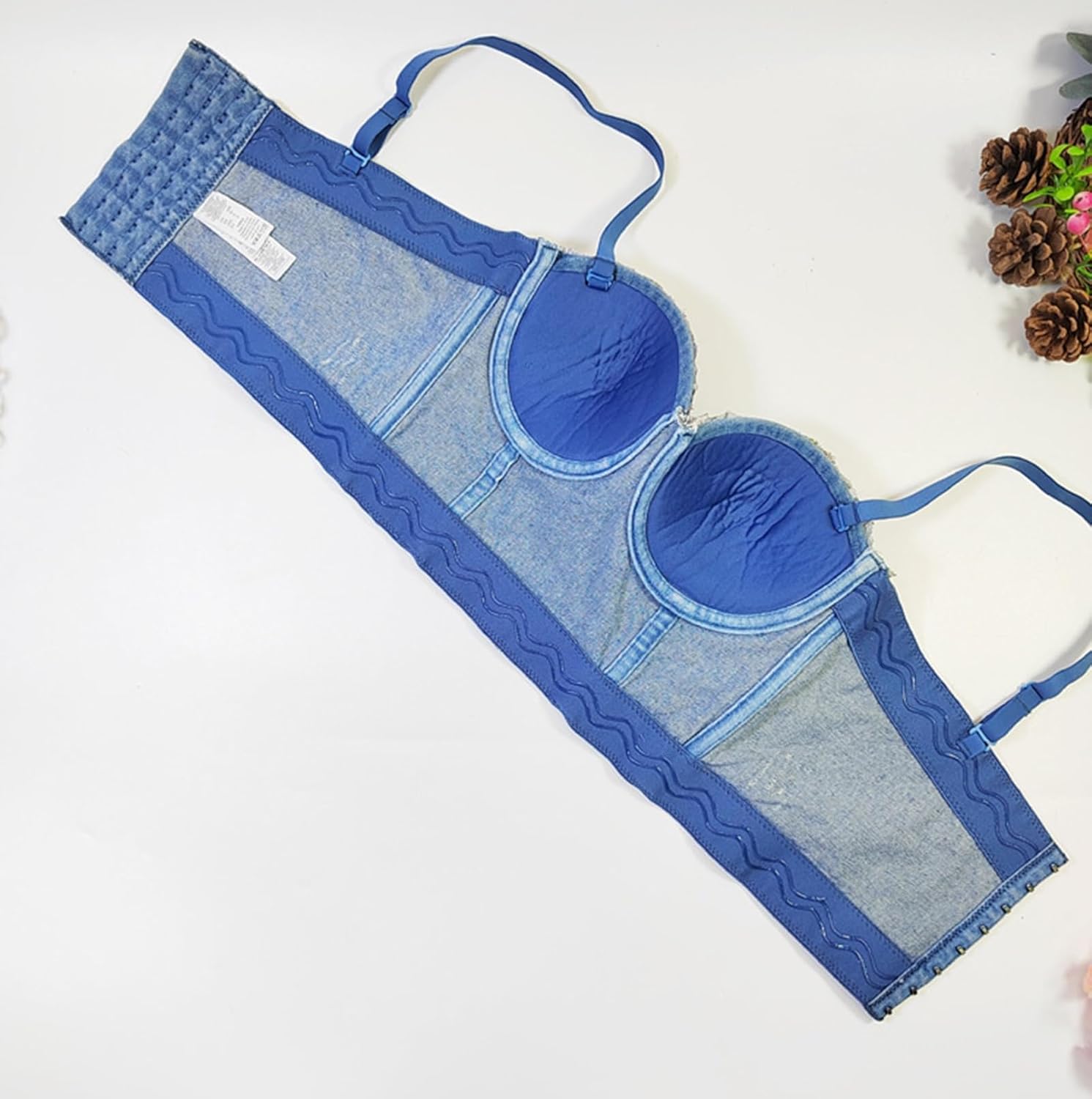 [HDVFONVW] 女性用セクシービスチェコルセット クロップトップ ウェディングパーティー クラブブラトップ パーティーフェステ