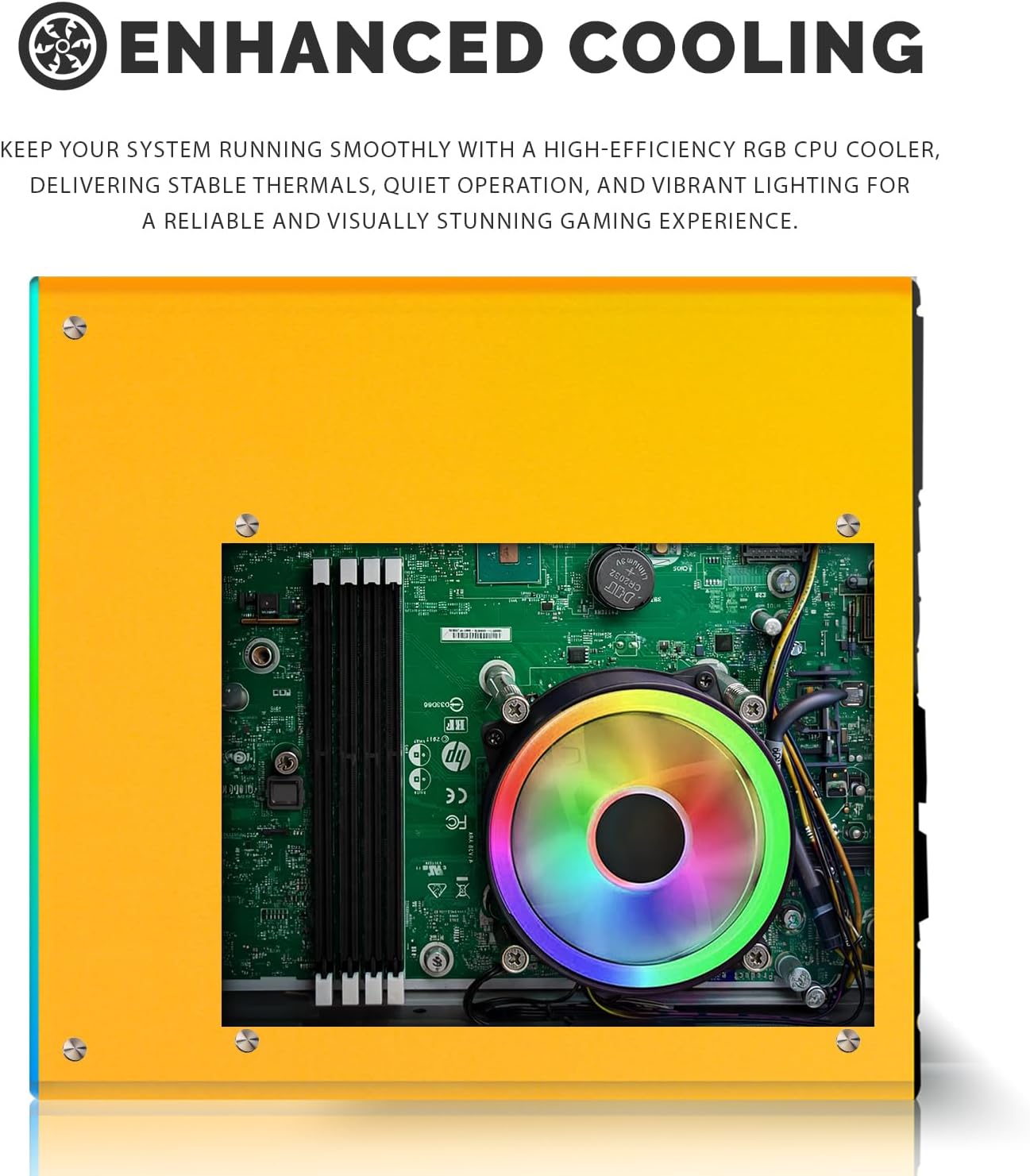 HP Desktop Computer PC Lambo AMD A10-9700, 16GB RAM, 512GB SSD, 24 Inch Curved Monitor, RGB KBM with AI Copilot, WiFi, RGB Soundbar, Windows 11 (Renewed)