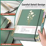 Hardcover Spiral Carnets 8.5" X 11" Prise de note 5 Sujet Notebook College Règle avec les séparateurs 240 Pages 100GSM Aesthétique Spiral Notebook pour l'école de travail Mignon Journals pour les femmes Écriture