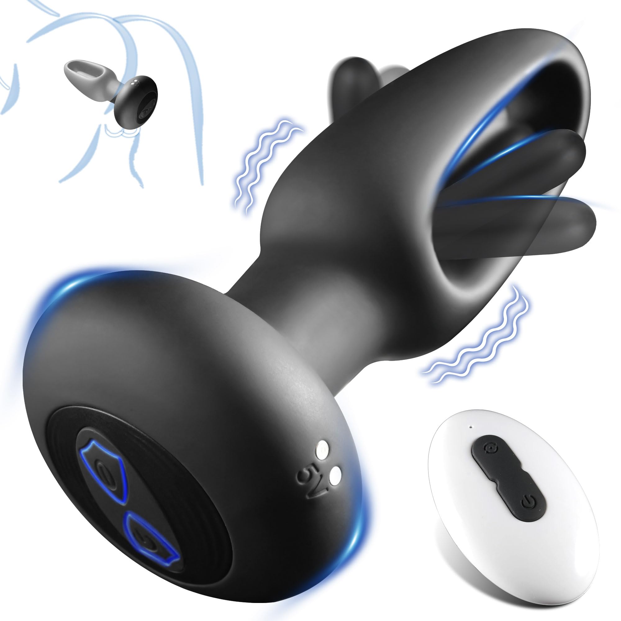 Anal Plug Flapping Anal Vibrator Prostate Massager Vibrating Butt Plug with 10 Flapping Vibration Modes Male Prostate Toy