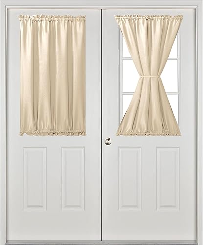 Miniatura 194 de Hiasan Cortinas para ventana de puerta delantera, bolsillo para barra, cortina de privacidad semitransparente para puerta francesa, 1 panel