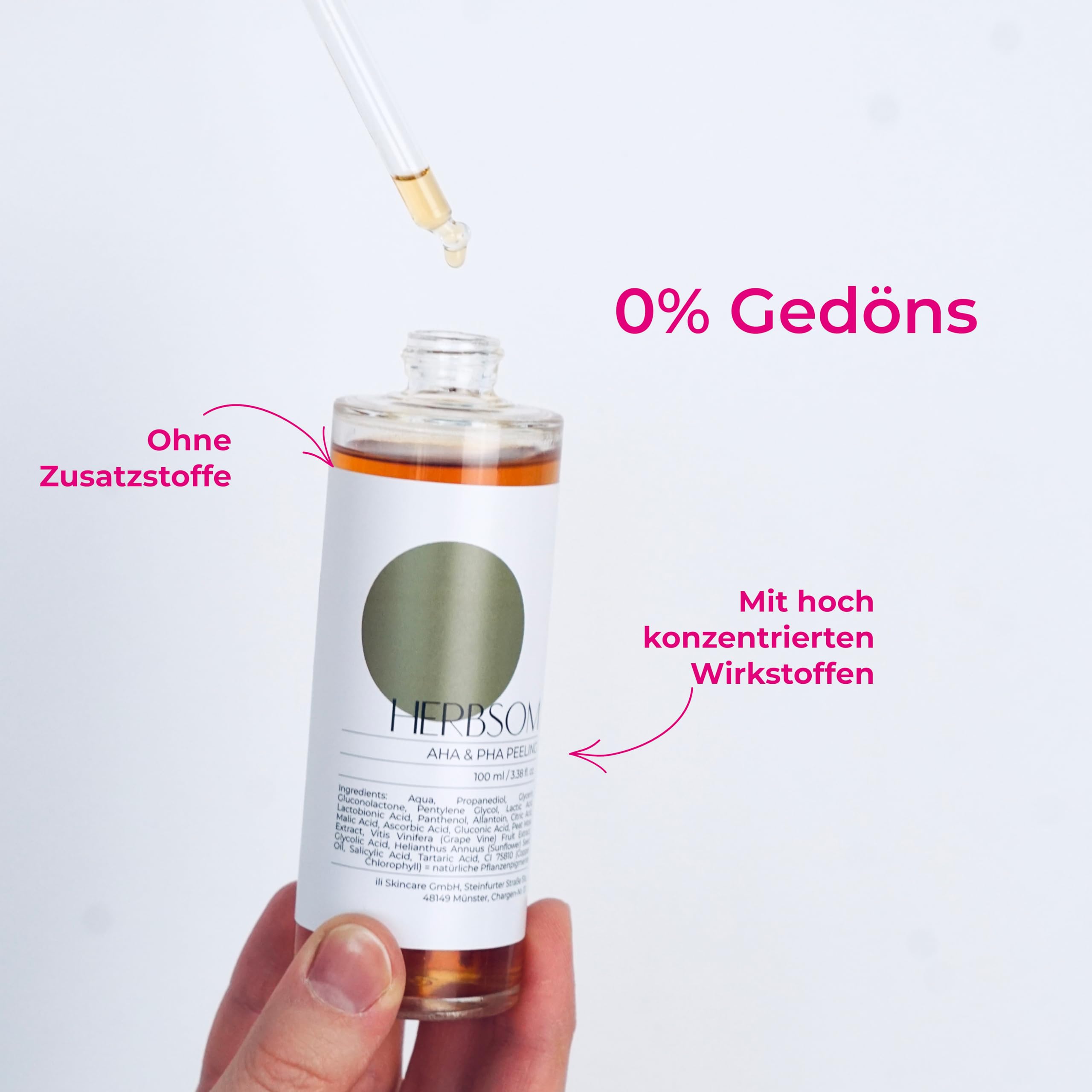 AHA & PHA Peeling I regt die Hauterneuereung an, gegen Falten, Pigmentflecken und einen fahlen Teint, für sichtbar jünger aussehende Haut, besonderes geeignet für trockene und reife Haut