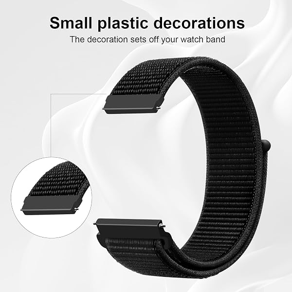 Cinturino sportivo regolabile in nylon a sgancio rapido da 20 mm e 22 mm, per uomini e donne - 3