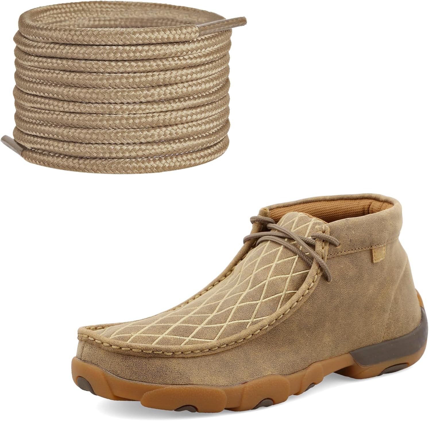 Shoe Laces for Twisted X Chukka Driving Boot, 5/32"(4mm) Round Shoelaces Replacement for Oxford Dress Boots