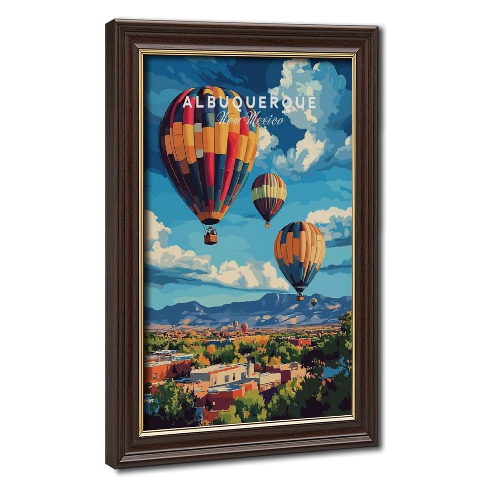 Bareronor Mokume Gane Frame-Style Albuquerque Canvas Poster For Dorm Room Decor Gift