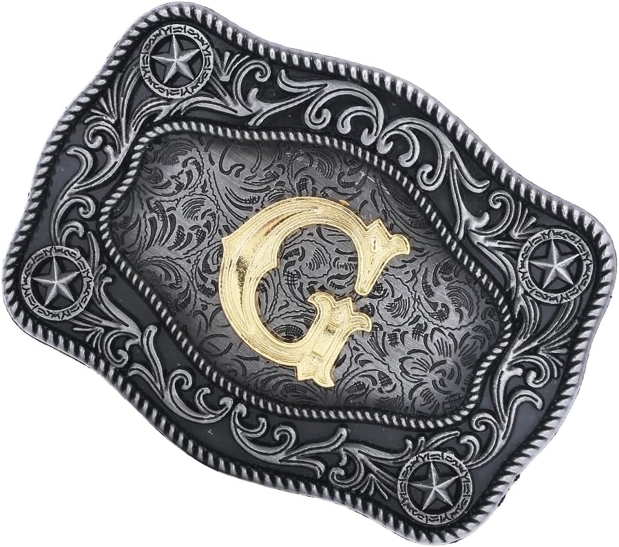 Initial Western Cowboy Belt Buckle with Letter for Men and Women - Image 7